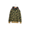 BAPE Shark Head Glow In The Dark Polka Dot Full Zip Double Hooded Hoodie Camouflage Forest Green