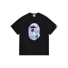 BAPE A Bathing Ape Black T Shirt Lighting Purple Blue