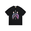 BAPE Camo Shark Face Black T Shirt Purple Design