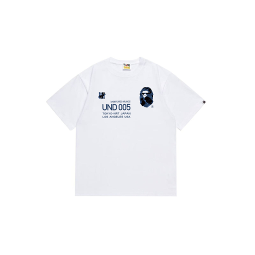 BAPE A Bathing Ape x Undefeated T Shirt White