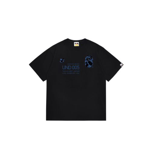 BAPE A Bathing Ape x Undefeated T Shirt Black