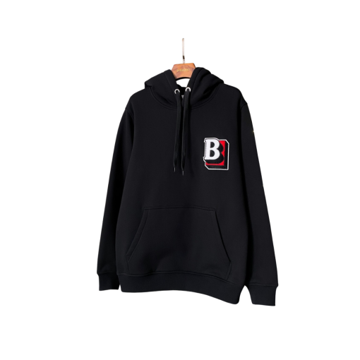 Burberry Hoodie Black With Red B Text Logo