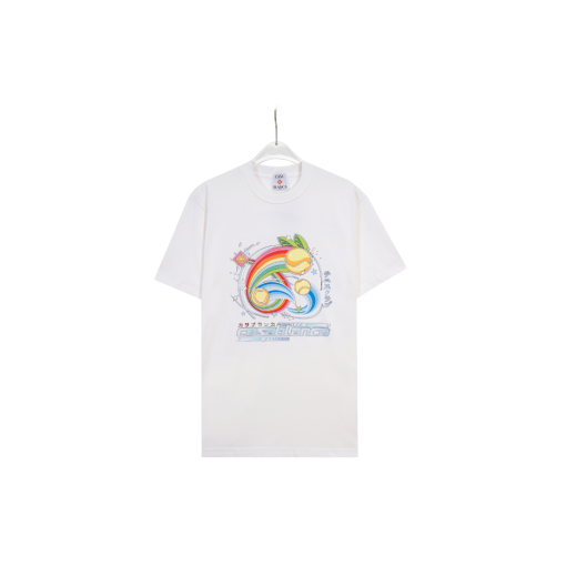 CASABLANCA Three Ball Monogram T Shirt White