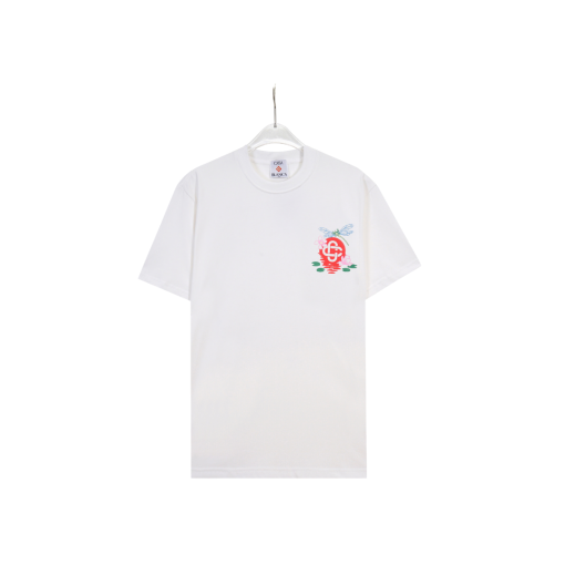 CASABLANCA Logo With Design T Shirt White