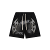 Hellstar Short Washed Black With Round Black Stripe