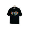 Off-White Print Neon Effect Logo T Shirt Black