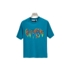 Off-White Print Neon Effect Logo T Shirt Cyan Blue