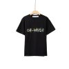 Off-White T Shirt Black With Paint Effect Logo