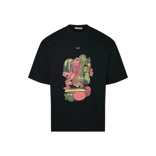 Off-White T Shirt Black Graphic Print