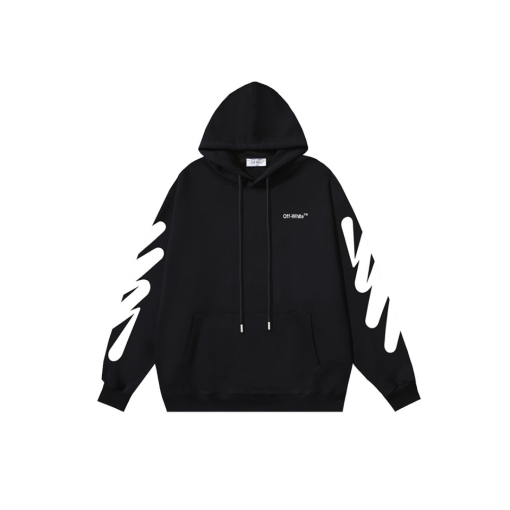 Off-White Hoodie Black With White Design