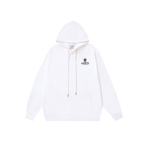 Off-White Hoodie White With Logo - L