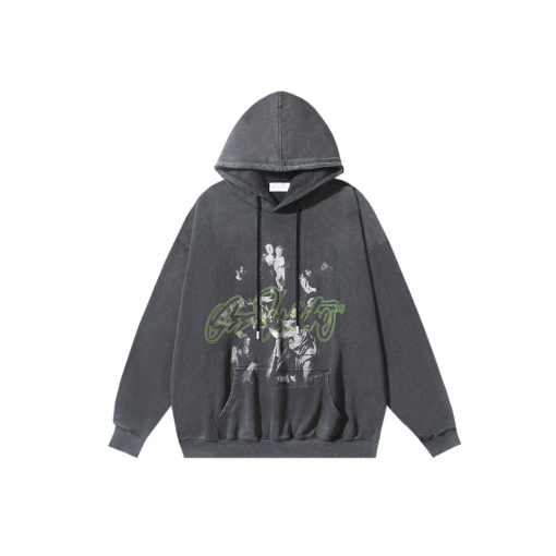 Off-White Hoodie Gray With Monogram Design M1 - XXL