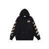 Off-White Hoodie Black With Beige Design