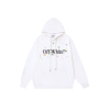 Off-White Hoodie Multicolour Paint Text Design Printed