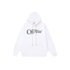 Off-White White Hoodie With Name Monogram On The Chest