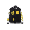 Off-White Varsity Jacket Black With Yellow Design Printed