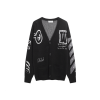 Off-White Moon Varsity Knit Cardigan Black
