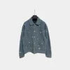 LV Embellished Workwear Jacket Light Blue