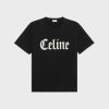 Celine Loose T-shirt Cotton Jersey Black M4