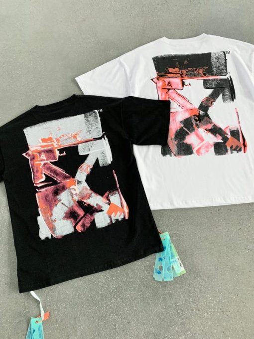 Off-White T-shirt White Black M2