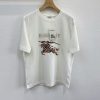 Burberry Cross Stitch EKD​ Cotton T-shirt in Chalk