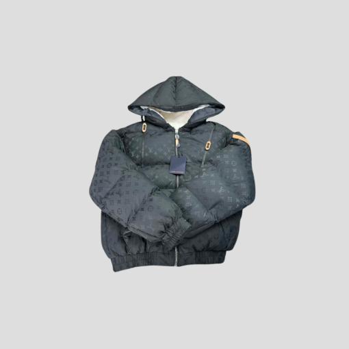 LV Monogram Puffer Jacket In Black Nylon With Down Filling - XL