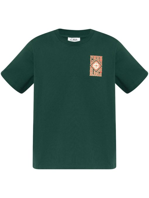 CASABLANCA Logo-Print T-shirt Racing Green