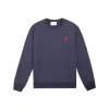 Ami Paris De Coeur Long Sleeved Sweatshirt Blue