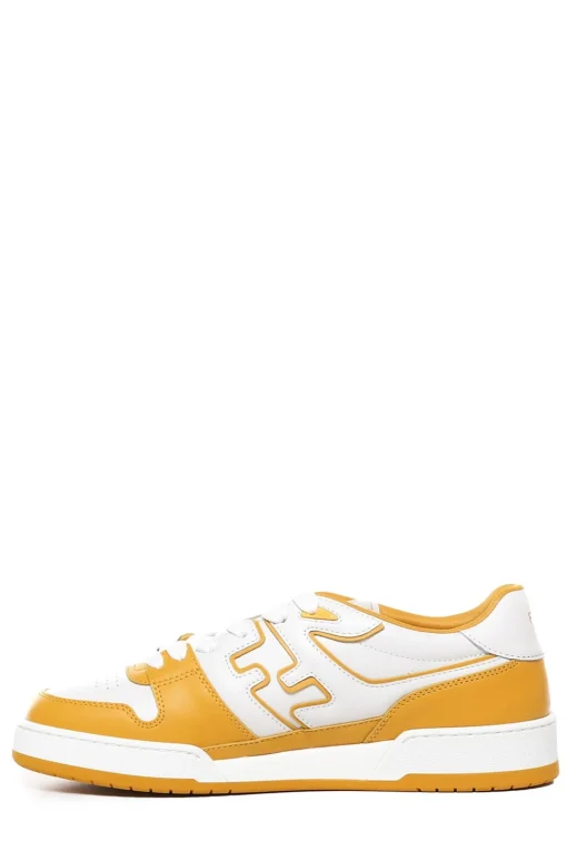 Fendi Match Panelled Low-Top Sneaker White/orange