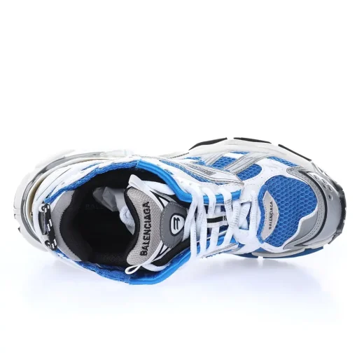 BALENCIAGA Runner Sneaker Blue and White – Iconic 90s Retro Technical Mesh Runner