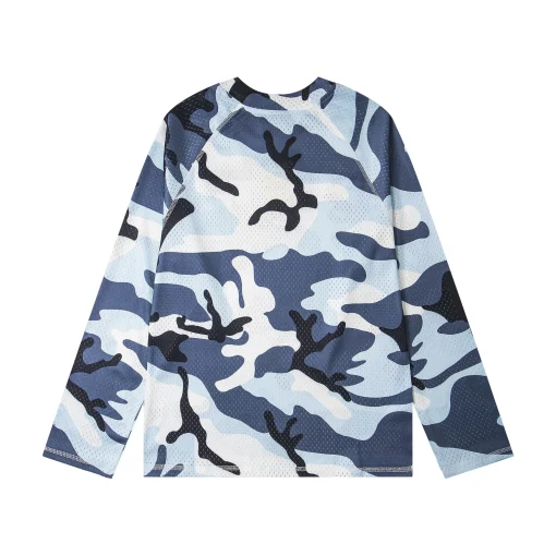 Corteiz Alcatraz Long Sleeved Sweater Camouflage Blue