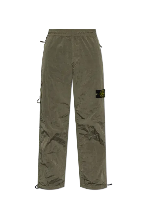 Stone Island GREEN Trousers with logo