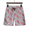 Balenciaga Red Logo Shorts Silver