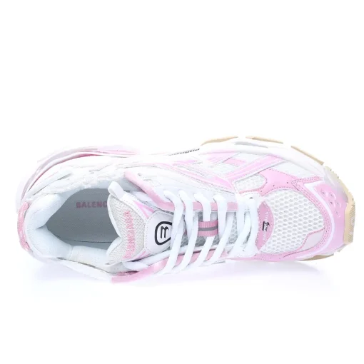 BALENCIAGA Runner Sneaker White Pink – Iconic 90s Retro Technical Mesh Luxury Runner
