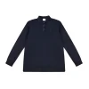 Burberry Long Polo T-Shirt Navy Blue