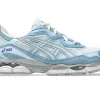 ASICS GEL-NYC Cream Sneakers – Unisex Sportstyle Heritage Shoes with Arctic Sky Accents