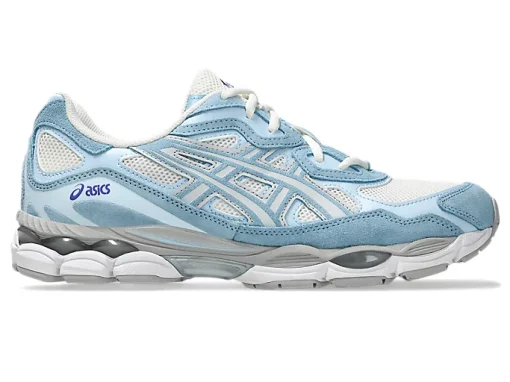 ASICS GEL-NYC Cream Sneakers – Unisex Sportstyle Heritage Shoes with Arctic Sky Accents