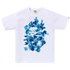 BAPE ABC Camo Rebuild Big Ape Head Tee ‘White/Blue’