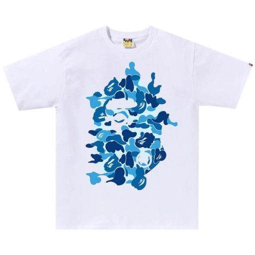BAPE ABC Camo Rebuild Big Ape Head Tee ‘White/Blue’
