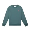 Ami Paris De Coeur Long Sleeved Sweatshirt Green