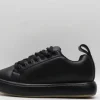 Bottega Veneta Pillow Padded Leather Sneakers – Triple Black Natural Rubber Low-Top