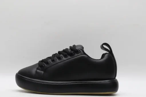 Bottega Veneta Pillow Padded Leather Sneakers – Triple Black Natural Rubber Low-Top