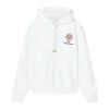 Casablanca Diamond Column Hooded Sweatshirt White