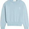 AMI Paris Ami de Coeur crew-neck jumper light blue