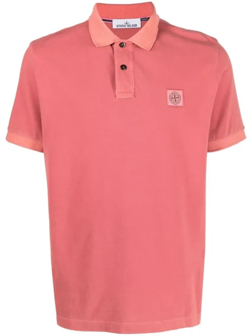 Stone Island polo type player with logo patches