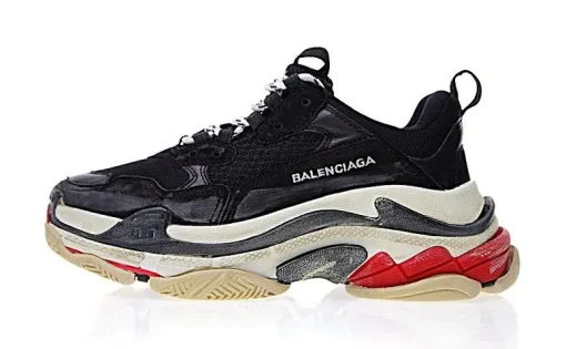 Balenciaga Triple S Black White Red
