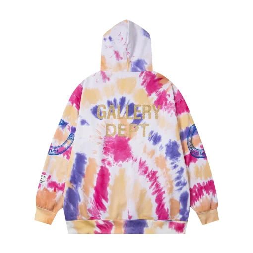 Gallery Dept. Peace Love Hoodie Multicolour Tie Dye Pattern