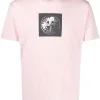 Stone Island Logo Print T-shirt Pink