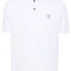 Stone Island piqué cotton polo shirt optical white