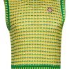 Casablanca sweater with logo appliqué light green/yellow